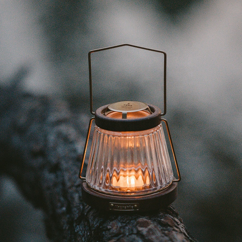 Naturehike Walnut Candlelight Lamp Outdoor Camping Atmosphere Lighting Premium US Solid Wood Premium Walnut Candle Light Lantern Holder Case Portable Nature Hike