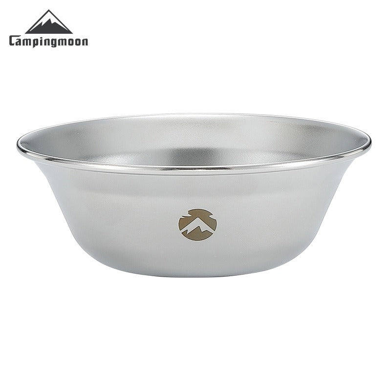 Campingmoon Picnic Bowls Portable Lightweight Stainless Steel Camping Bowl Stackable Easy To Clean Anti-Corrosion Outdoor Camping Hiking