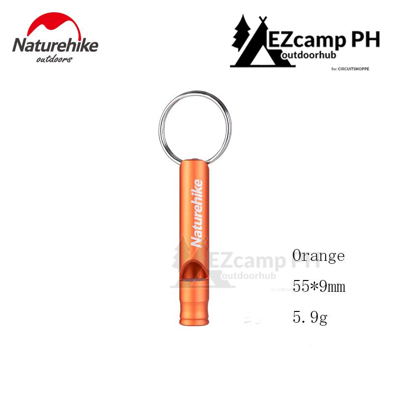 Naturehike Portable Aluminum Alloy Emergency Survival Whistle Hanging Keychain Short and Long Key Chain Pito Camping Outdoor Hiking Mountaineering