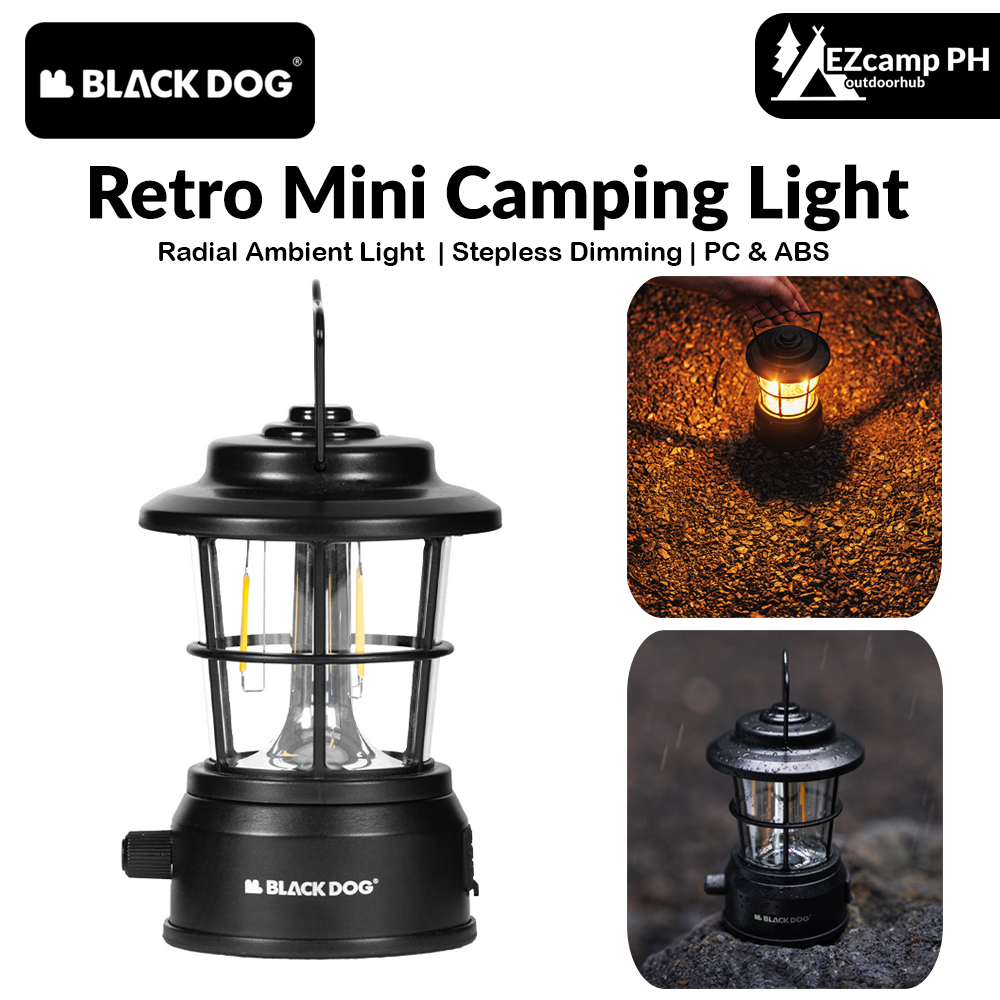 Blackdog Retro Mini Camping Light Portable Lightweight Rechargeable Lamp Waterproof 3600mAH Battery LED Atmosphere Stepless Dimming Hanging Lantern