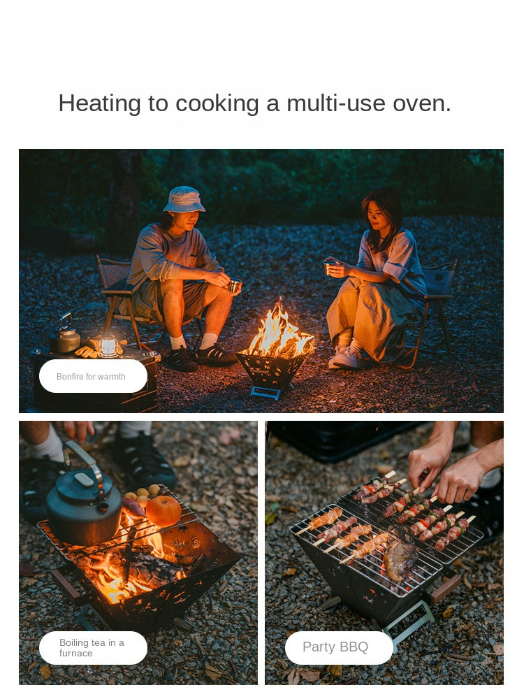 Naturehike TOTEM 2.0 Folding Fire Table Portable Ultralight Multipurpose Wood Stove Fire Pit Bonfire Firewood BBQ Grill Outdoor Camping