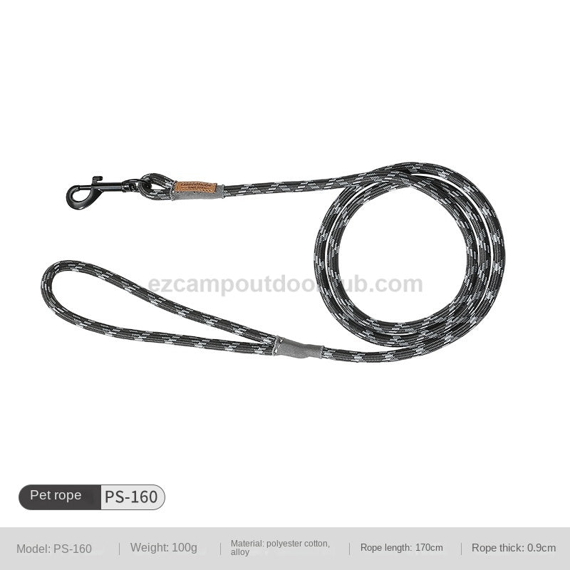 Campingmoon Reflective Dog Pet Collar & Leash Comfortable Durable Adjustable Traction Rope 360° Free Rotation Knot Pet Supplies PT-160 PT-S