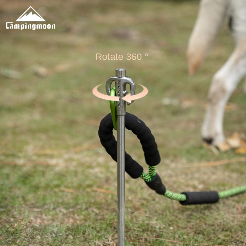 Campingmoon Pet Peg Ground Nail Outdoor Portable Ultralight Camping 30/45 cm Stainless Steel 360 Rotating Stakes Dog Leash Tether Pile K45 K45-30