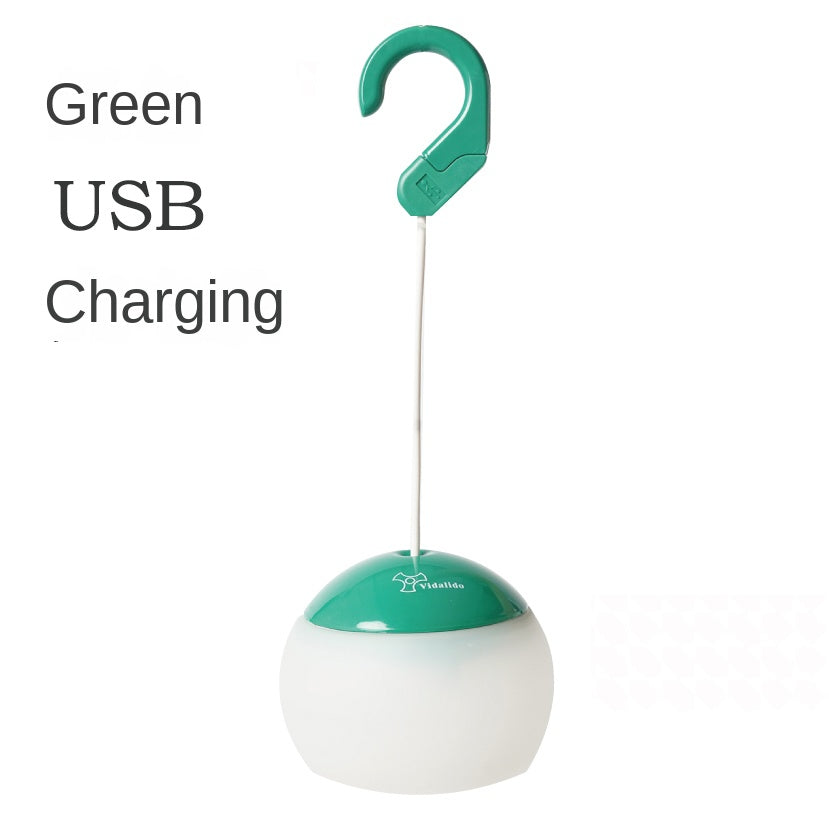Vidalido Hanging Lamp Outdoor Portable Ultralight Atmosphere Ambient LED Warm Light Lantern Waterproof USB Charging Camping Travel Tent Lighting ABS TPR