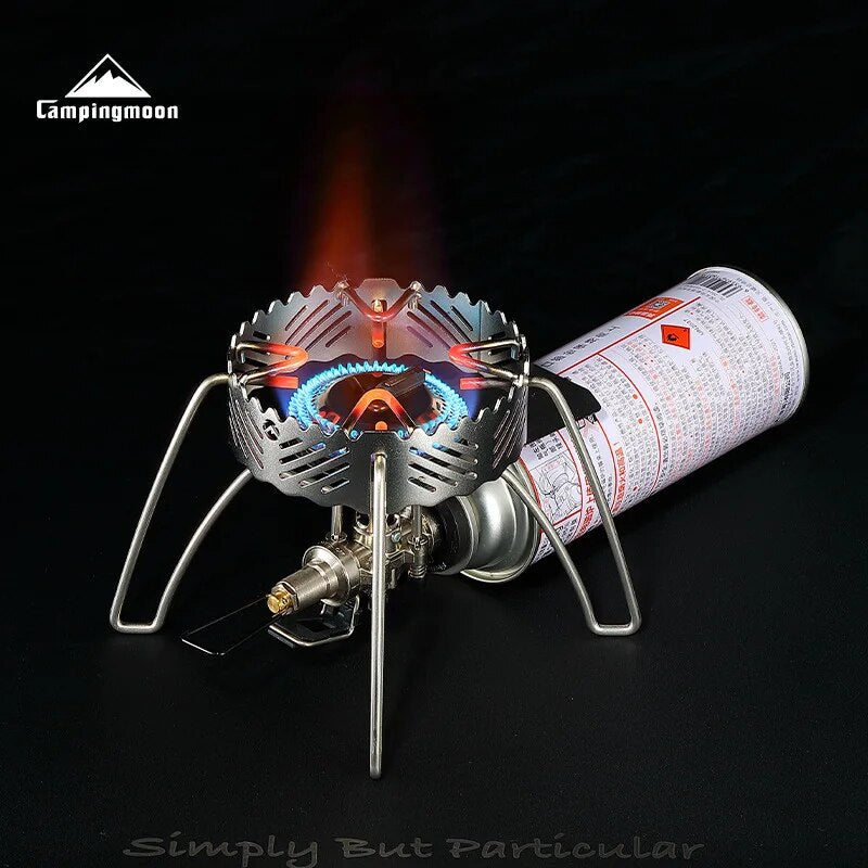 CAMPINGMOON Outdoor Stove Windshield Ring Stainless Steel Wind Shield Breaker Small Large Camping Burner Windproof Cooking Accessories with Storage Bag ST-132 ST-141 Camping Moon