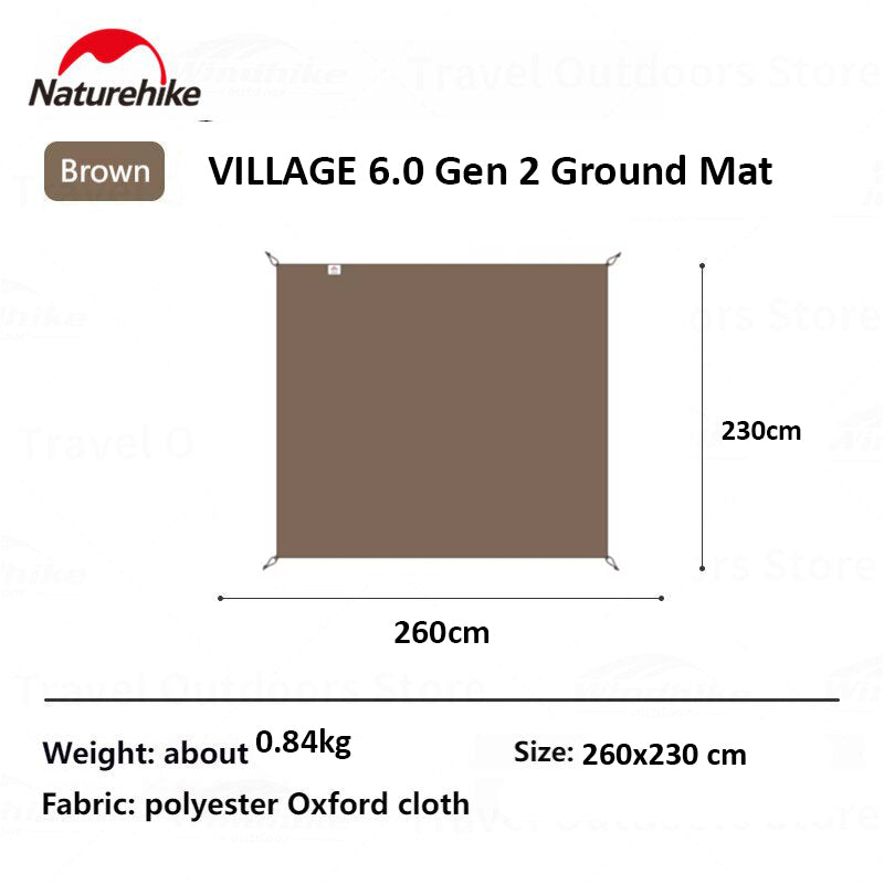 Naturehike VILLAGE Series 6.0 Gen 2 Fast Build Automatic Cabin Style Tent 6m² Space for 4 Person Waterproof Camping Ti Black Sunscreen Coating