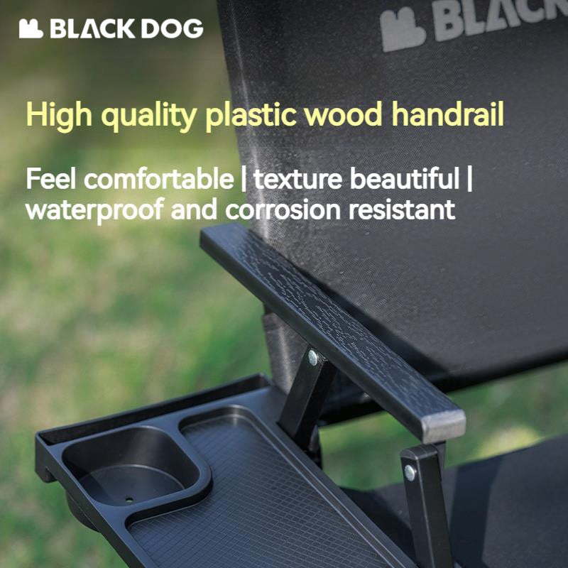 BLACKDOG MOUNTAIN SOUL Black Portable Folding Kermit Chair Travel Ultralight Low High PRO Foldable Chair up to 190kg Max Load Thick Carbon Steel Frame