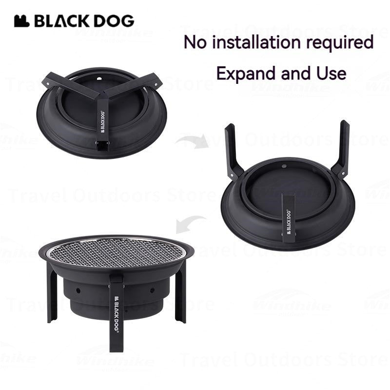 BLACKDOG Tabletop Barbecue Stove Portable Cookware Charcoal BBQ Grill Tea Table Making Stove Foldable Oven Furnace Grill Winter Heating Outdoor Picnic Camping Hiking Orignal Black Dog