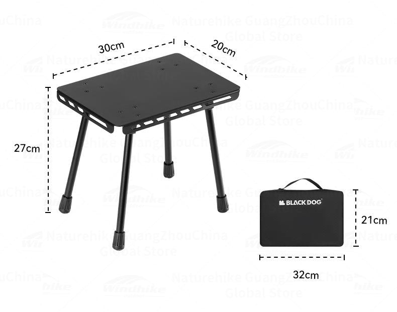 BLACKDOG Stronghold-Camping Tactical Table Stool Ultralight 2-in-1 Tactical Folding Table for Camping Hiking Travel Outdoor Picnic Fishing Compact Chair Small Stool Portable Horse Strap Aluminum Alloy Folding Desk Heavy Duty Original Black Dog