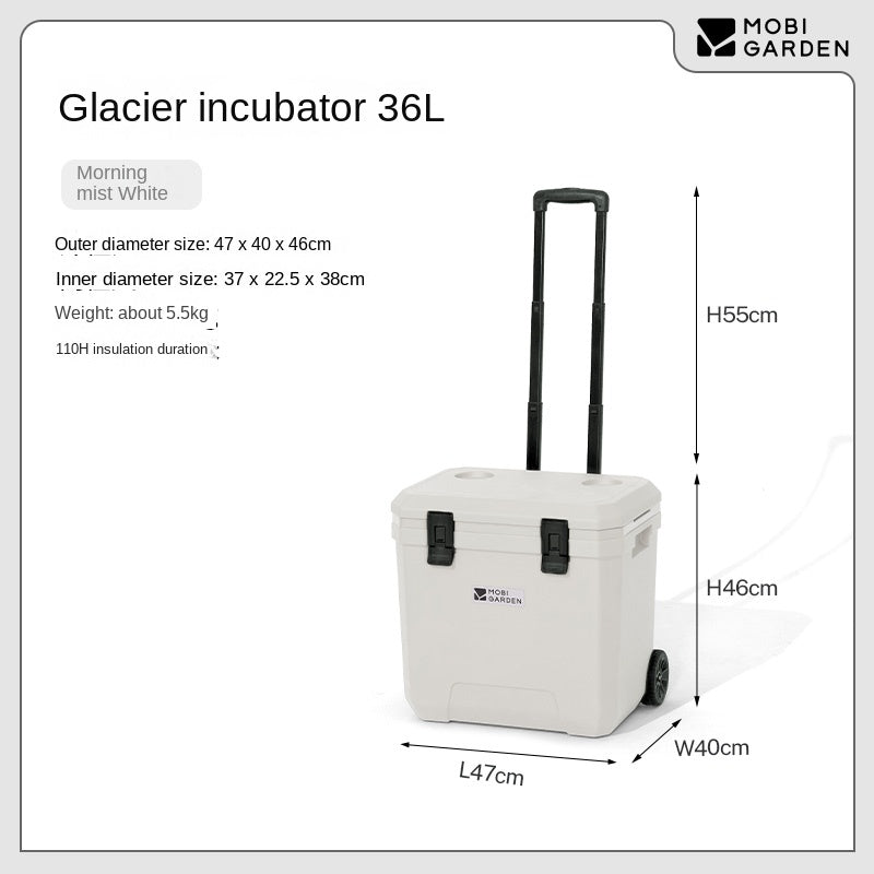 Mobi Garden GLACIER Incubator Cooler Series Multipurpose Storage Box 16/25/36/50/75L Capacities Up To 120H Hot & Cold Insulated Preservation Rotomolded Ice Drink Bucket