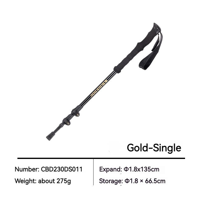 BLACKDOG by Naturehike Outdoor Telescopic 66.5-135CM 275g Walking Trek Rod Stick Ultralight 6061 Aluminum Alloy Portable Ultralight 3-Section External Lock Climbing Hiking Camping Stick Skiing Trekking Poles for Adult Black Dog Nature Hike