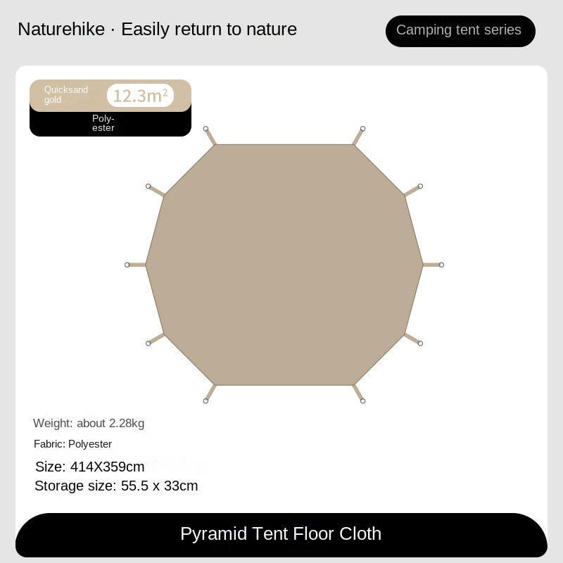 Naturehike Brighten Series 6.4 | 12.3 | 20 Ground Cloth Add-on Camping Damp Proof Mat Thickened Cotton Tent Floor Cloth Tent Accessories