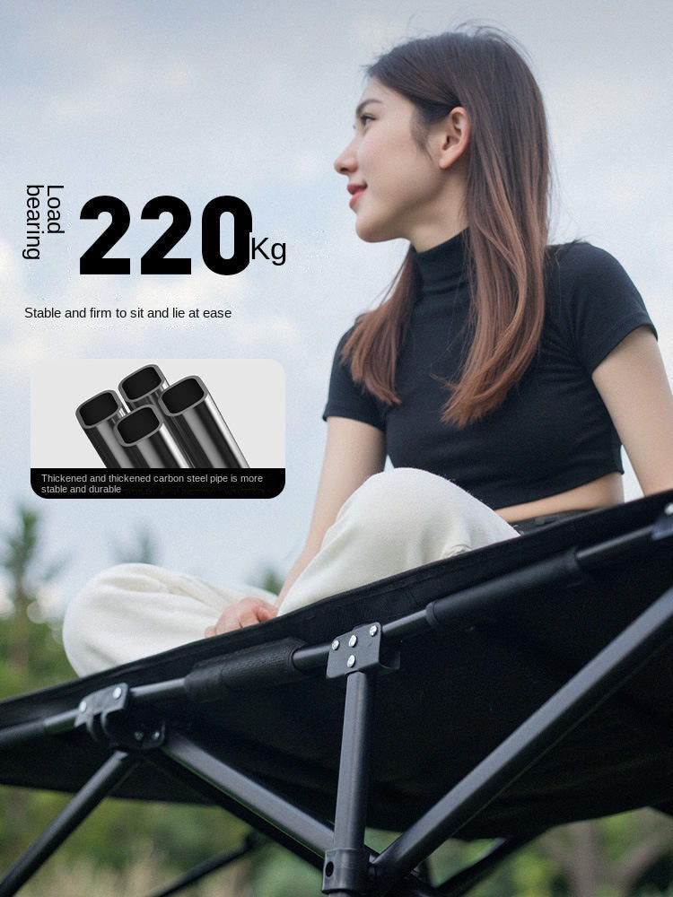 Blackdog DREAM BED Foldable Army Cot Portable Lightweight Folding 70cm Wide Bed Up to 220KG Max Load Comfortable Ventilation Outdoor Camping Home Use