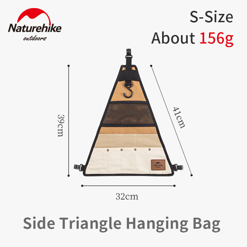 Naturehike Side Triangle Storage Canvas Bag for Triangular Hanging Rack Shelf Small Large Multi Pocket Outdoor Camping Equipment Tableware Utensil Hang Shelves Add-on Accessories Organizer Nature Hike ChenYi