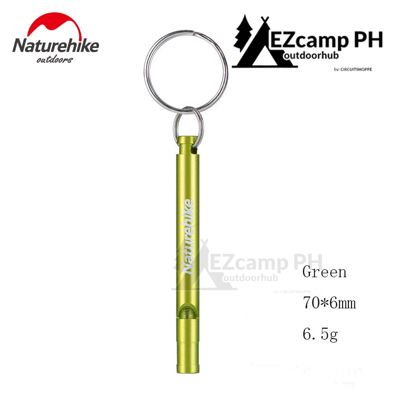 Naturehike Portable Aluminum Alloy Emergency Survival Whistle Hanging Keychain Short and Long Key Chain Pito Camping Outdoor Hiking Mountaineering