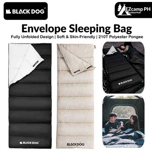 BLACKDOG Envelope Sleeping Bag Portable Ultralight Double Spring Autumn Warm Adult Sleeping Bag 210T Polyester Pongee Camping Outdoor Travel Hiking