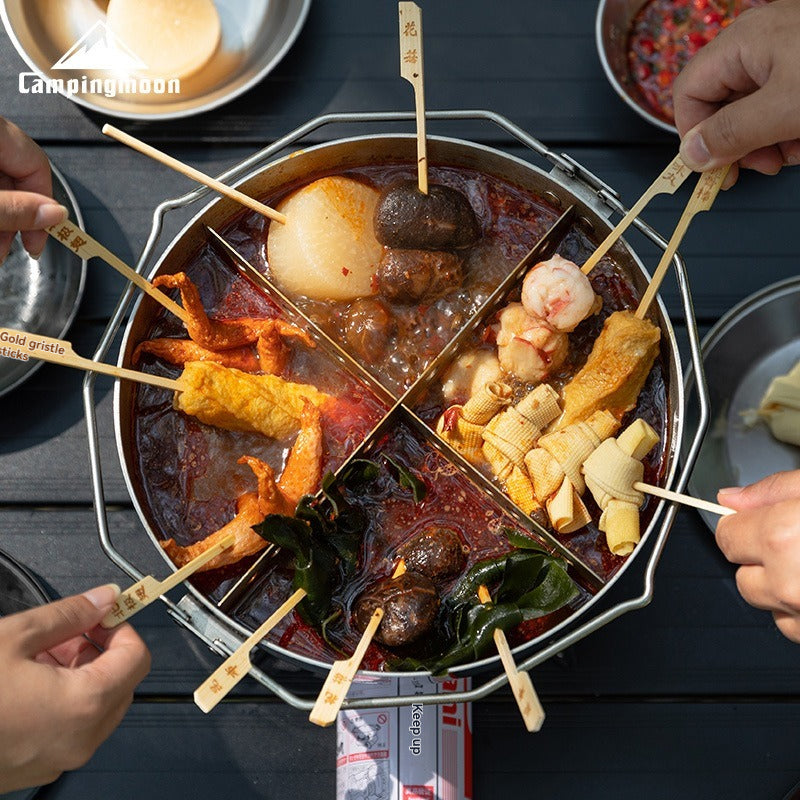 CAMPINGMOON CC-26 Hot Pot Multipurpose 3.4L Large Capacity Open Flame Universal Induction Cooker Glass Cover Outdoor Camping Cookware Kitchenware