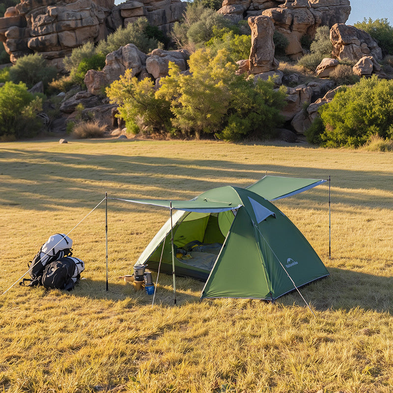 Naturehike BLEIK Series Tent 2-3 Persons Ultralight Double Awning Tent Breathable P-Series Gen 2 Crossbar Structure Design Outdoor Camping Hiking