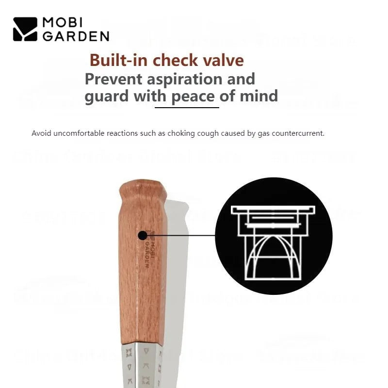 MOBI GARDEN Blow Fire Tube Stick Portable Lightweight Telescopic Stick Stainless Steel Retractable Firewood Stove Accessories Equipment Outdoor