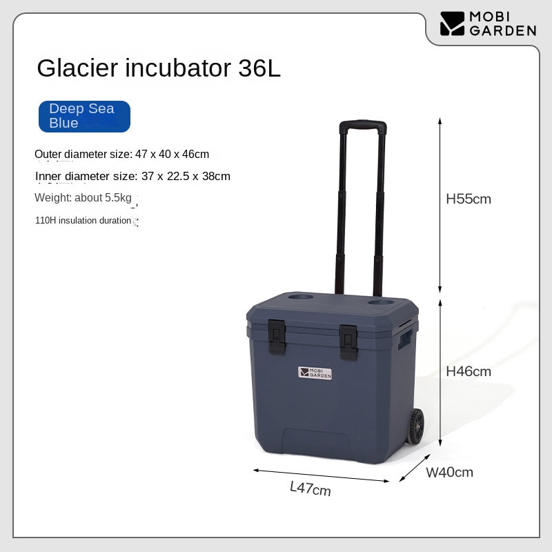 Mobi Garden GLACIER Incubator Cooler Series Multipurpose Storage Box 16/25/36/50/75L Capacities Up To 120H Hot & Cold Insulated Preservation Rotomolded Ice Drink Bucket