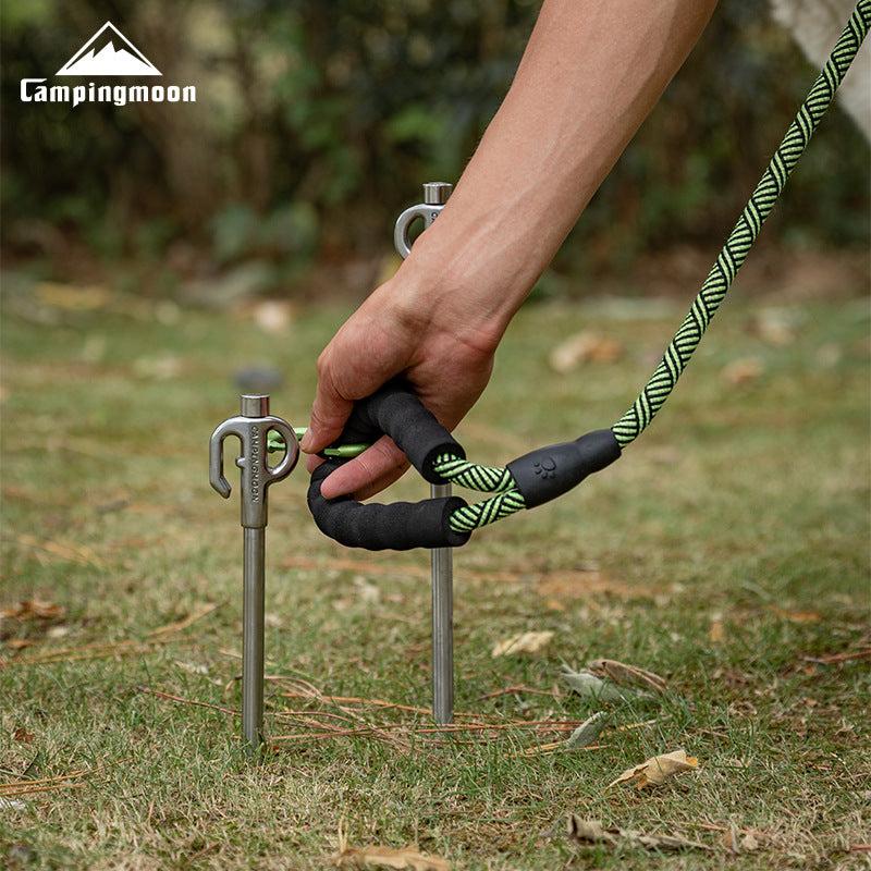 Campingmoon Pet Peg Ground Nail Outdoor Portable Ultralight Camping 30/45 cm Stainless Steel 360 Rotating Stakes Dog Leash Tether Pile K45 K45-30