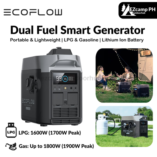 EcoFlow Dual Fuel Smart Generator Portable Lightweight Multifunctional Large Capacity 220V Either LPG Or Gasoline Emergency Generator Backup Eco Flow