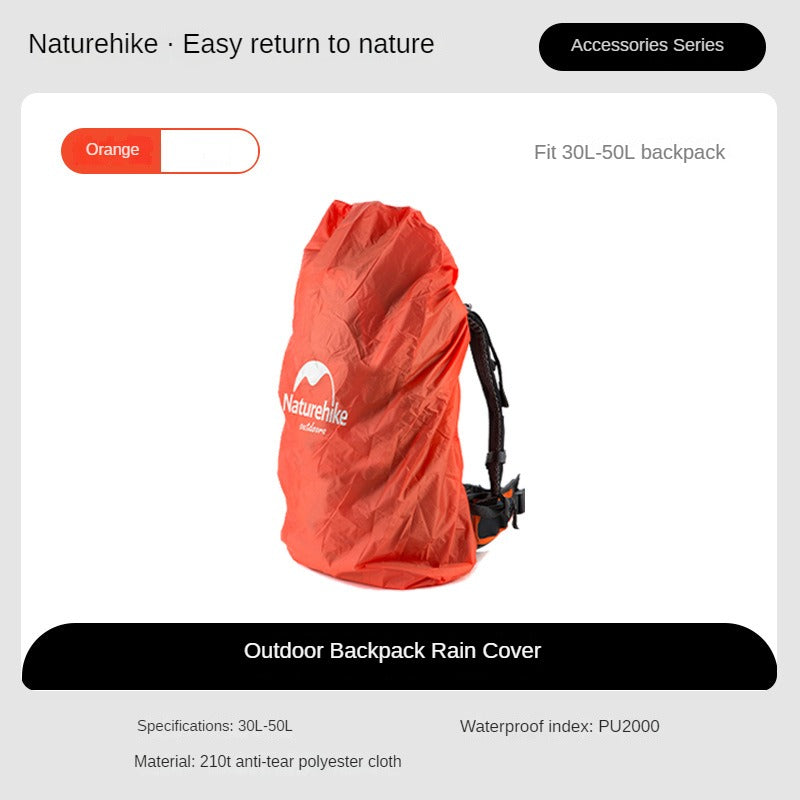 Naturehike 20-70L Backpack Rain Cover Portable Lightweight Climbing Sport Back Pack Foldable Waterproof Mud Dust Bag Rain Coat Hiking Camping Travel Cycling Heavy Duty Original Nature Hike