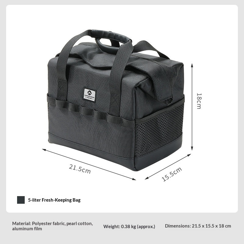 Campingmoon Insulated Cooler Bag 5L 18L Portable Thermal Ice Box Food Drink Storage Outdoor Camping