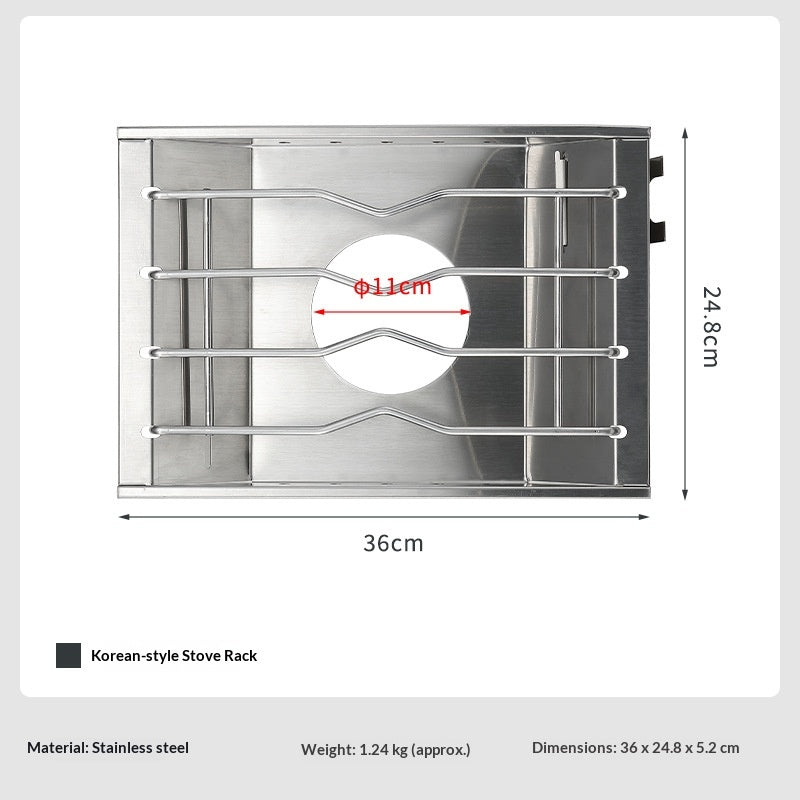 Campingmoon CK-25PG Korean Style IGT Rack Stainless Steel Windproof Butane Stove Plate Camping Table