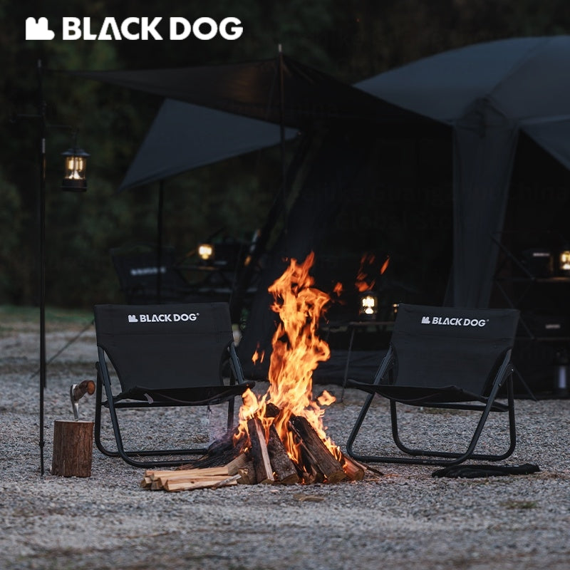 Blackdog Camping Folding Chair Portable Lightweight Moon Chair Lounger 600D Double Layer Oxford Cloth Carbon Steel Fishing Bonfire Beach Chair Outdoor