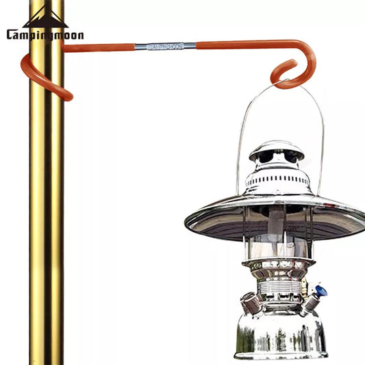 CAMPINGMOON Lamp Post Hook Lantern Steel Hanger for Pole up to 36mm Diameter 5KG Max Load MG-260 Outdoor Light Hang Holder Bracket Mount Mounting