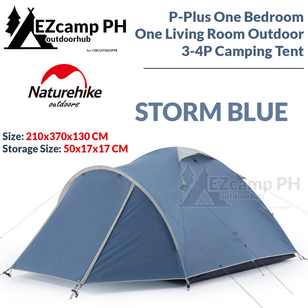 Naturehike 3 to 4 Person P-Plus One Bedroom One Living Room Outdoor Camping Tent Portable Waterproof Windproof Ultralight P Plus Series P-Series