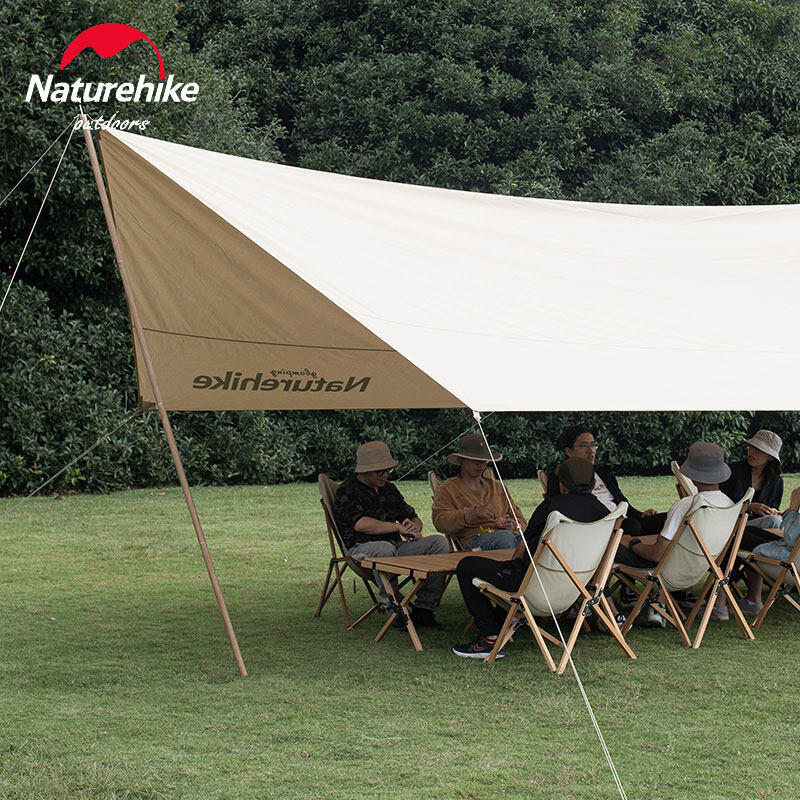 Naturehike Classy Premium Cotton Hexagonal Sun Shelter Outdoor 5-8 Person Large Space 700x433 CM Awning Windproof Waterproof Camping Canvas Sunshade Tarp Tent Canopy Nature Hike