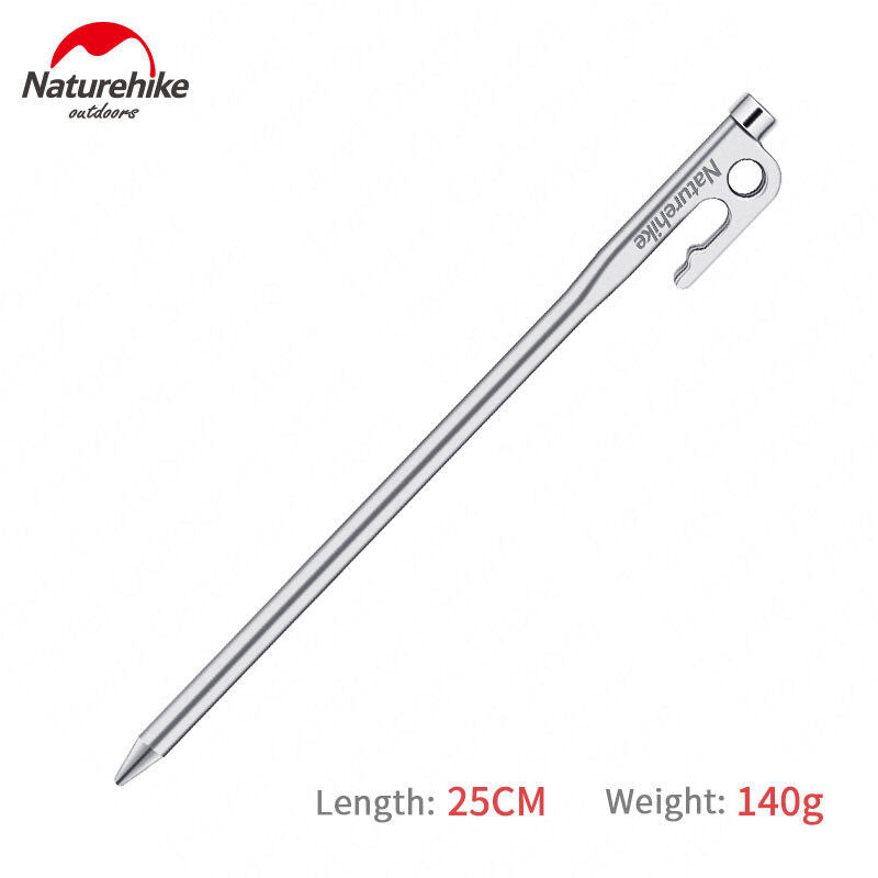 Naturehike 20 25 30 35 CM Outdoor Tent Nails Camping Accessories Ultralight 420 Stainless Steel Ground Tent Stakes Pegs Equipment 4 Sizes Peg