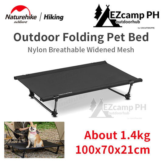 Naturehike XJC11 Pet Folding Bed Ultralight 1.4kg Cat Dog Small Animals Camping Cot Mesh Nylon Oxford Cloth 7075 Aluminum Support Waterproof Fabric