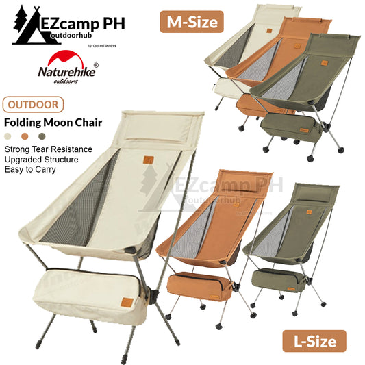 Naturehike Portable Folding Moon Chair Outdoor Camping Medium Large Foldable Ultralight Weight Aluminum Alloy 600D Oxford 120KG Max Load YL09 YL10