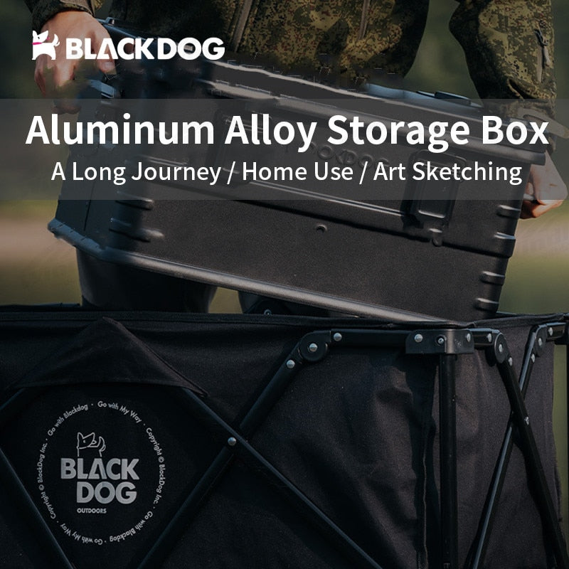 BLACKDOG by Naturehike Portable Storage Box 44L Black Metal Aluminum