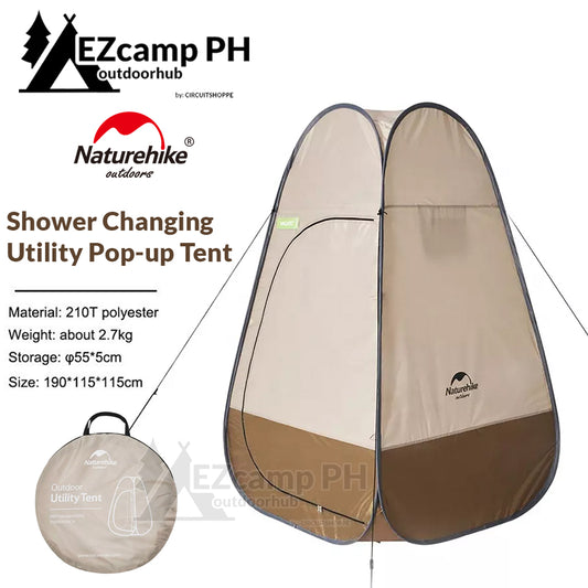 Naturehike Outdoor Auto Pop Up Shower Utility Tent for Camping Changing Clothes Portable Folding Toilet Bath Bathing Fishing Waterproof Foldable
