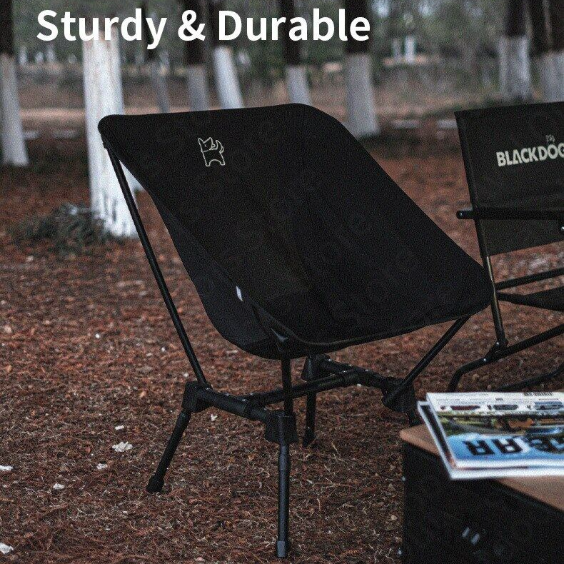 BLACKDOG by Naturehike Folding Portable Moon Chair Outdoor Camping Foldable Adjustable Height Camp Chair 120KG Max Load Heavy Duty Lightweight 2.1KG