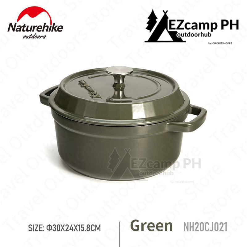 Naturehike Outdoor Picnic Enamel Pot 3.8L High Capacity Home Kitchenware Travel Camping Cast Iron Pot With Anti Scald Clip