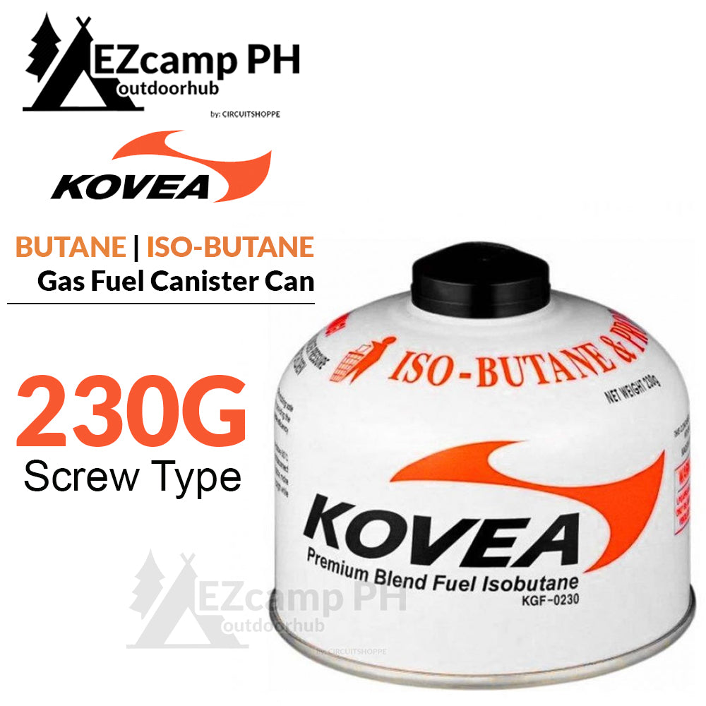 KOVEA Korea Butane Isobutane Gas 110g | 220g | 230g Camping Fuel Standard Nozzle or Camp Screw Type ISO Canister Cassette Can for Stove Torch Lantern Lamp 110 220 230 Outdoor Indoor Propane tags: bounce maxsun konice