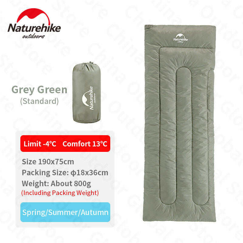 Naturehike H150 Outdoor Envelope Cotton Sleeping Bag Ultralight Portable Water Repellent Breathable Camping Sleeping Bag Nature Hike