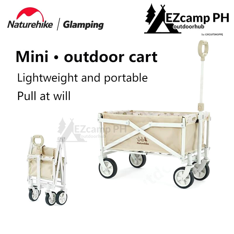 Naturehike KIDS Series Mini Outdoor Trolley 35L Capacity Portable Foldable Camping Picnic Wheelbarrow Carrier Wagon for Child Children Outdoor Cart