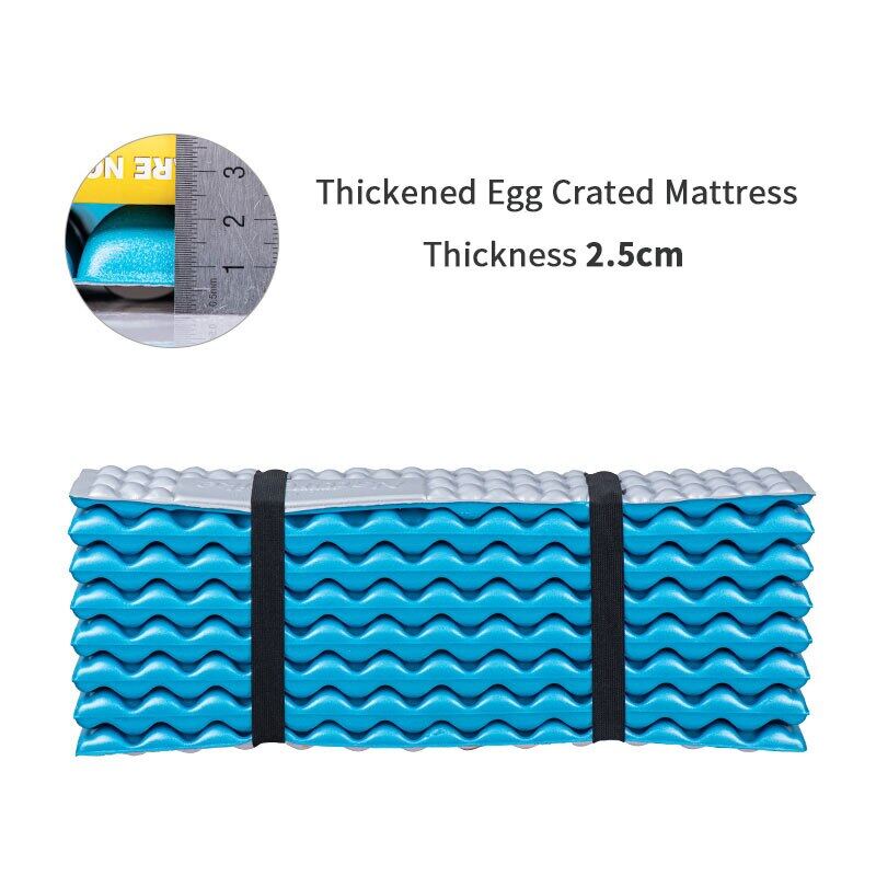 Naturehike Camping Mat Foldable 2.5CM Thickness Ultralight Egg Nest Tray Sleeping Mat Moisture Proof Foam Pad Soft Portable Tent Mat IXPE