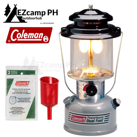Coleman Powerhouse Dual Fuel Lantern Lamp Original Outdoor Gas Unleaded Light Model 295