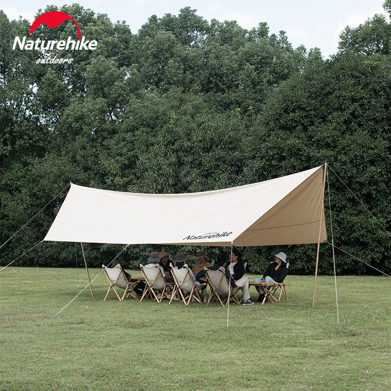 Naturehike Classy Premium Cotton Hexagonal Sun Shelter Outdoor 5-8 Person Large Space 700x433 CM Awning Windproof Waterproof Camping Canvas Sunshade Tarp Tent Canopy Nature Hike