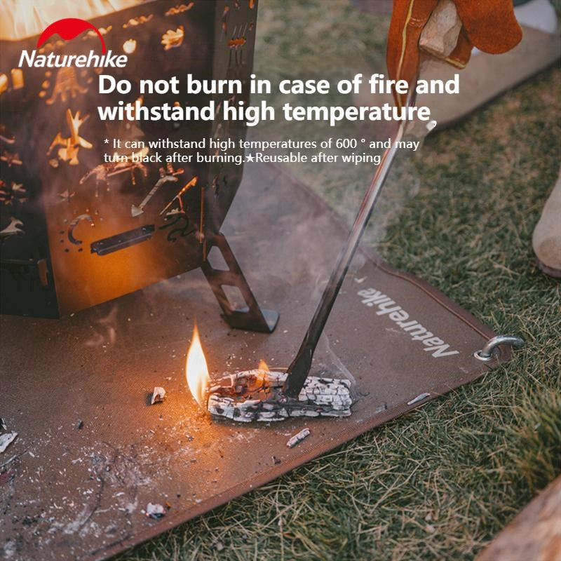 Naturehike Camping Fireproof Pad Outdoor High Temperature Resistant Flame  Retardant Heat Proof Mat Double-Sided Silicone