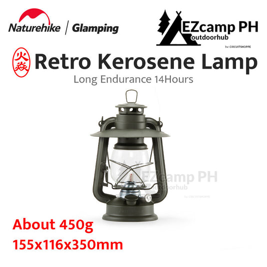 Naturehike Outdoor Retro Kerosene Gas Oil Lamp Portable Hanging Camping Atmosphere Lantern Light Ultralight Waterproof Hiking Picnic Vintage