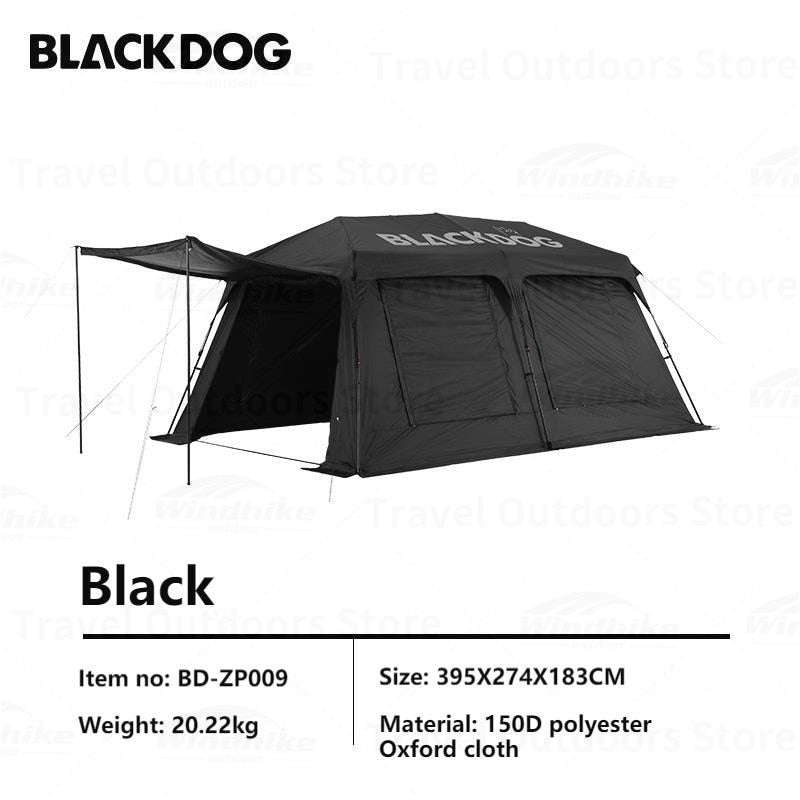 BLACKDOG by Naturehike Outdoor Black White Automatic Tunnel Type Tent 1 Room 1 Room 5 to 8 Persons Camping Luxury Windproof UPF50+ Glamping Tent