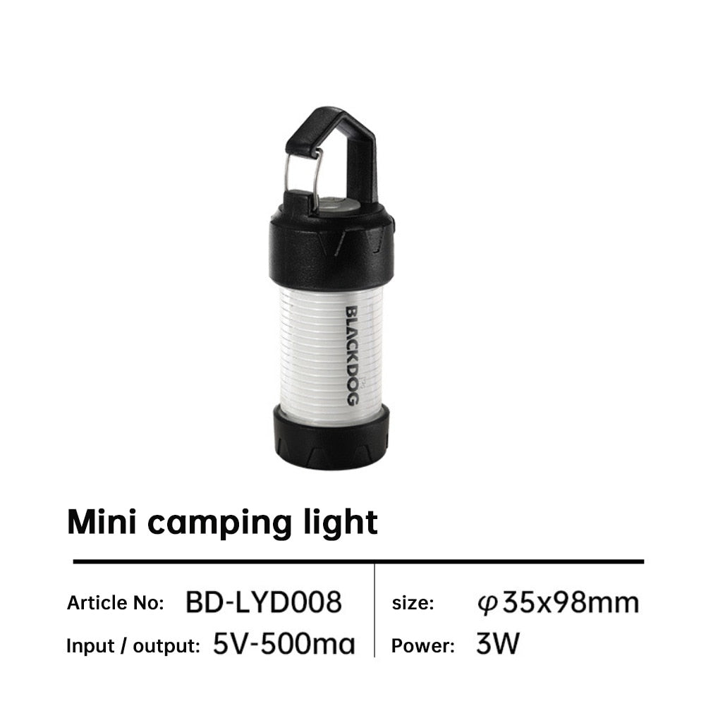 BLACKDOG by Naturehike Mini Camping LED Lantern Lamp ML4 Outdoor Tent Light up to 35h 280 Lumens IPX4 Waterproof USB Charging Flashlight